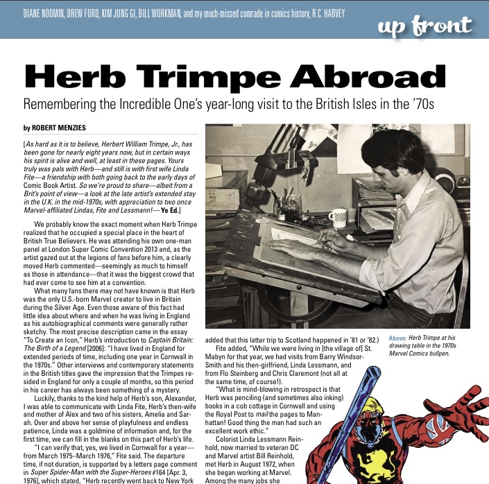 Comic Book Creator #29 - Herb Trimpe sample page