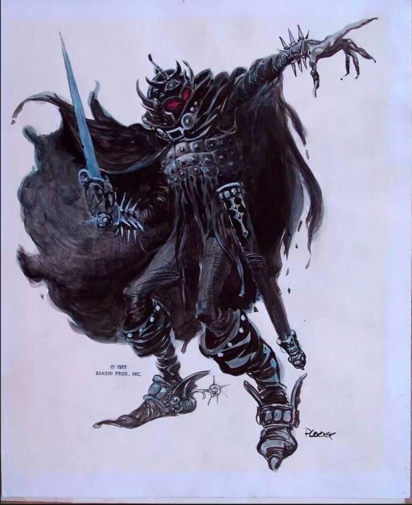 Wraith  character design for Ralph Bakshi’s Lord of the Rings project by Mike Ploog