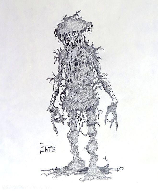 Ents character design for Ralph Bakshi’s Lord of the Rings project by Mike Ploog
