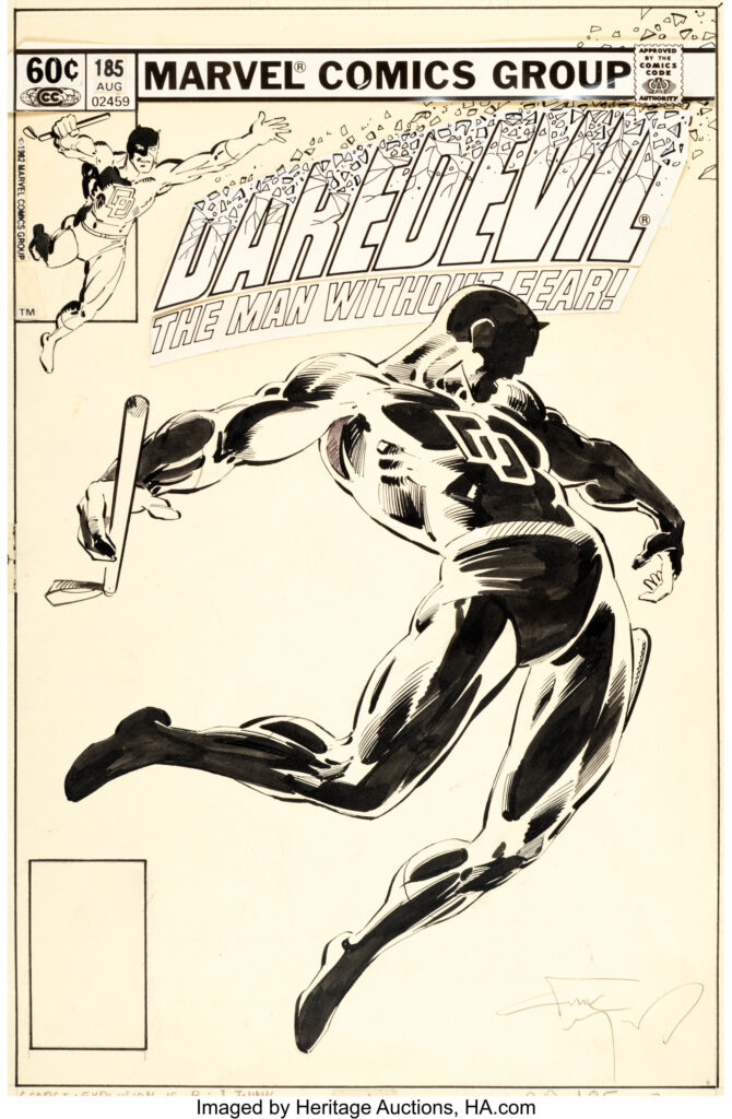Daredevil #185 Cover Original Art by Frank Miller & Klaus Janson