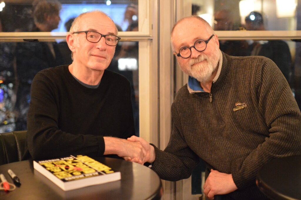 Dave Gibbons and Brian Bolland at COMICA 2023. Photo: Dean Simons
