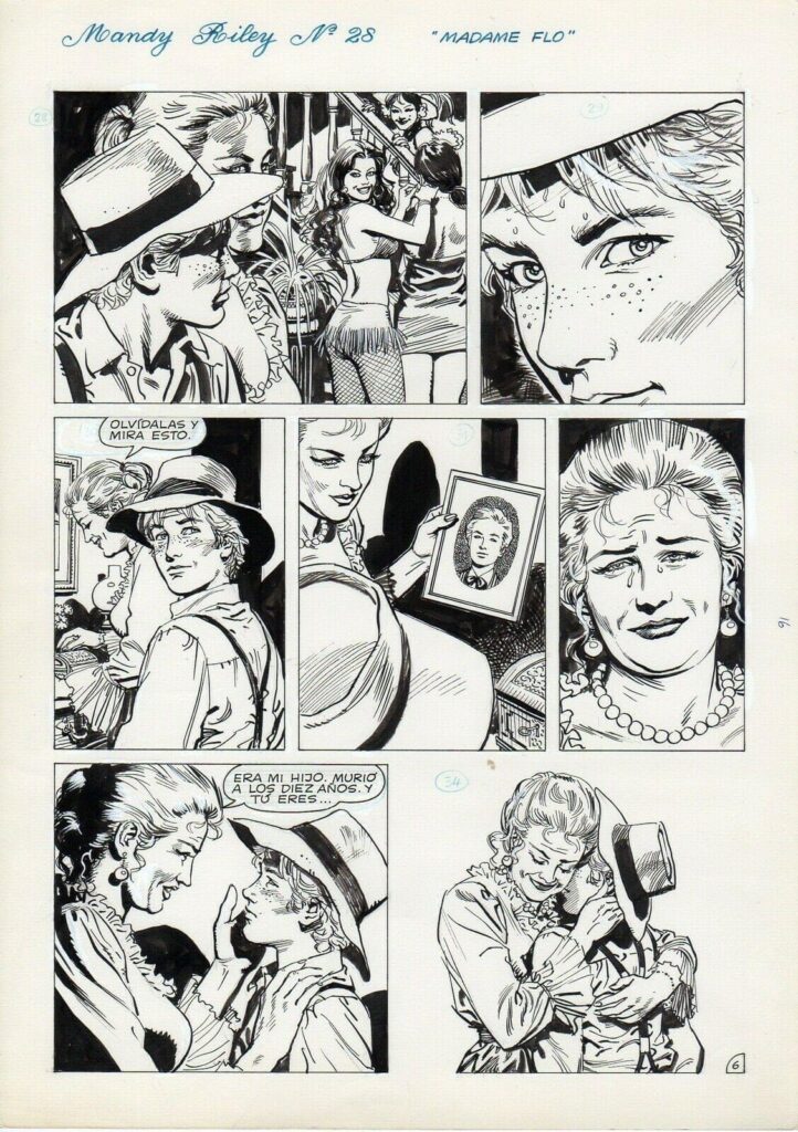 A page from the great western Mandy Riley - art by Ernesto Garcia Seijas