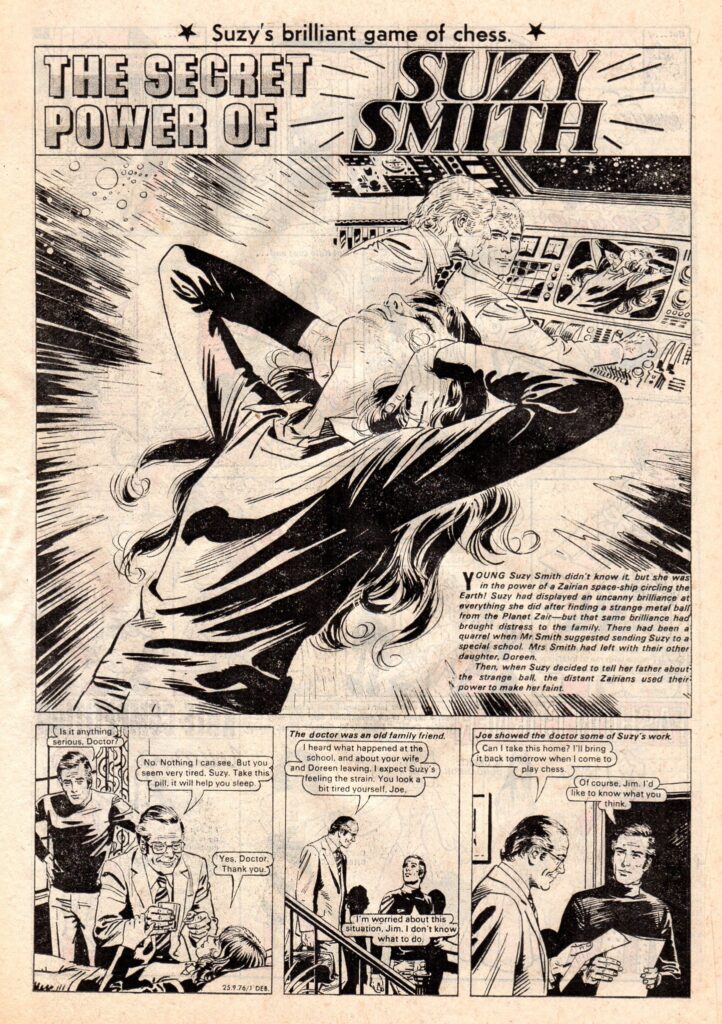 "The Secret Power of Suzy Smith" for DC Thomson's Mandy, published in 1976. Art by Ernesto Garcia Seijas, writer unknown