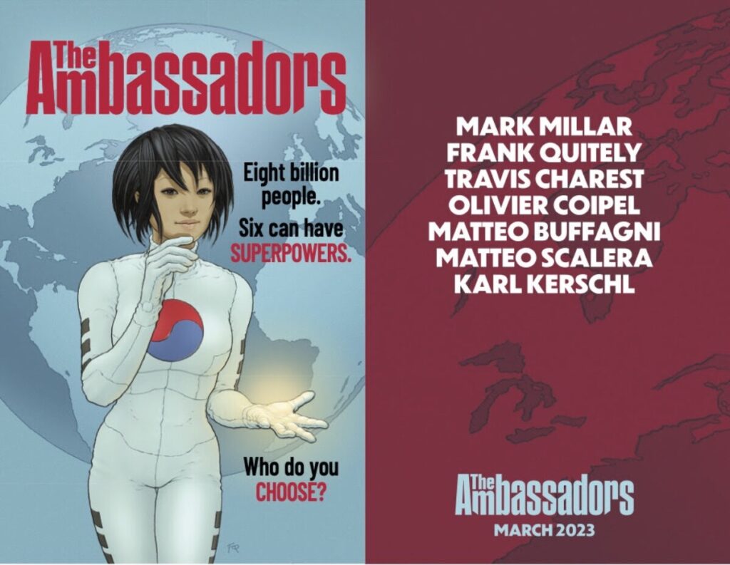 The Ambassadors #1 by Mark Millar and Frank Quitely - cover by Frank Quitely PROMO