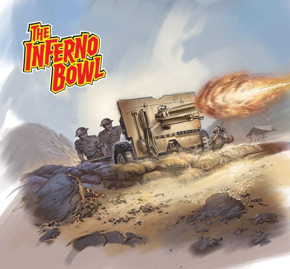 Commando 5629: Action and Adventure - The Inferno Bowl - cover by Mark Harris FULL