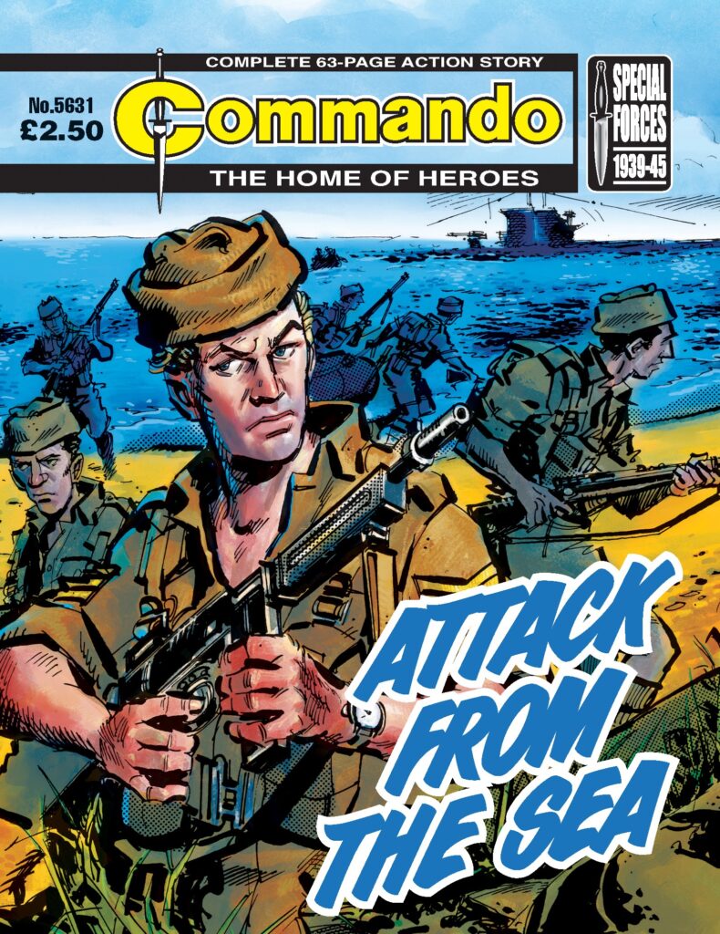 Commando 5631: Home of Heroes - Attack from the Sea - cover by Gordon C Livingstone & Neil Roberts
