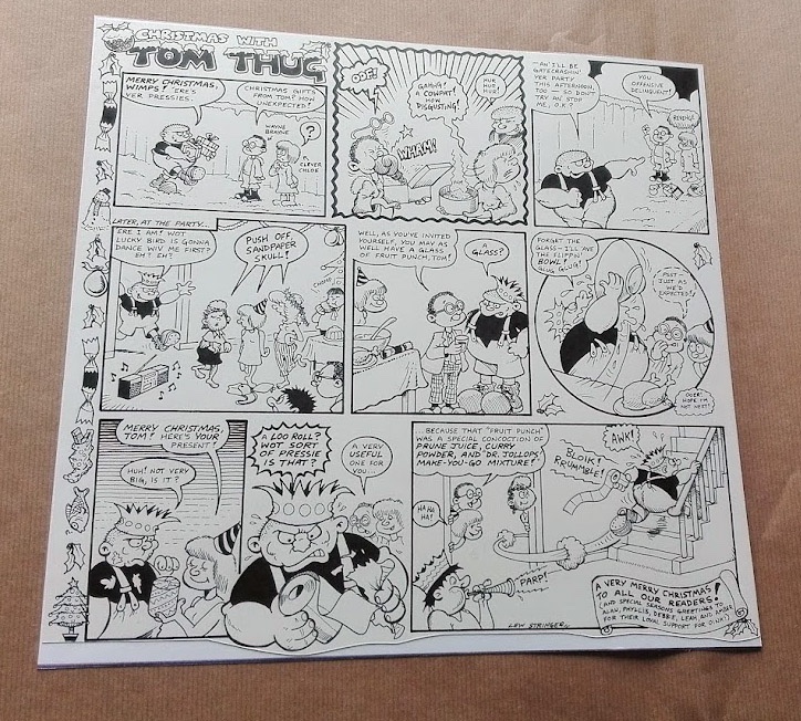 “Christmas with Tom Thug” by Lew Stringer - Oink!, 1987