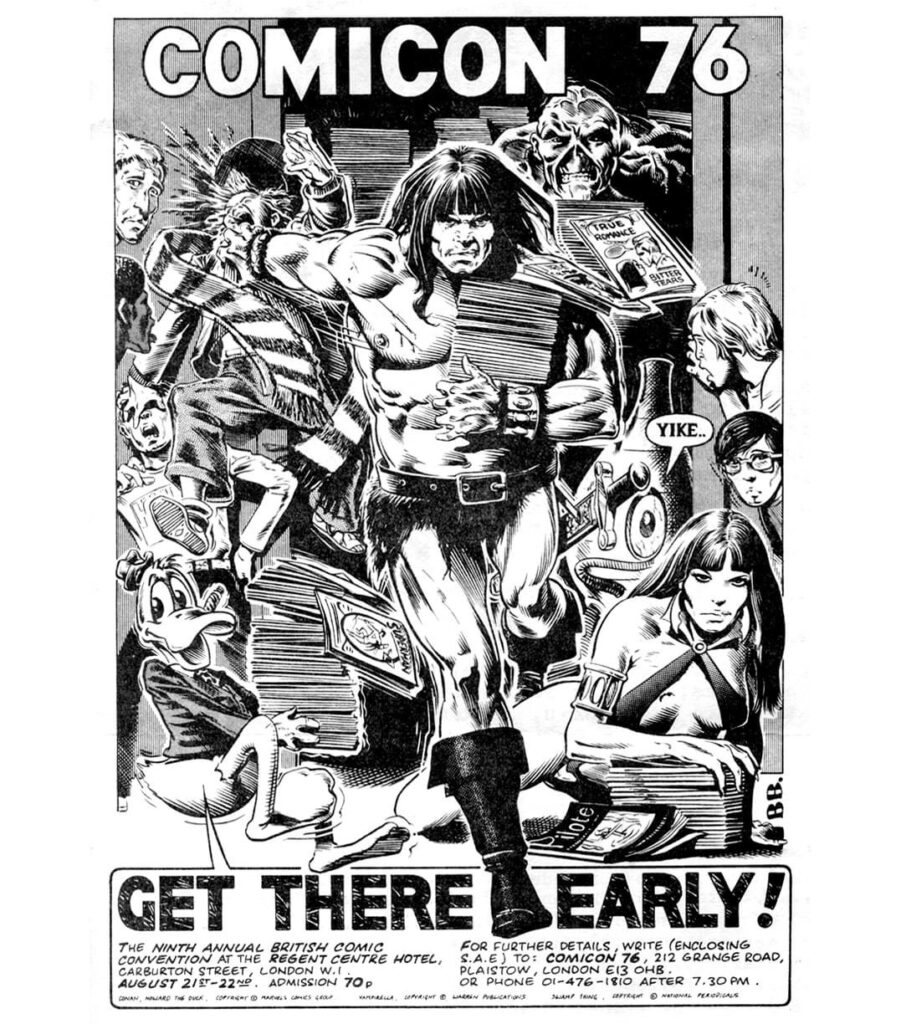 Comicon 76 poster by Brian Bolland