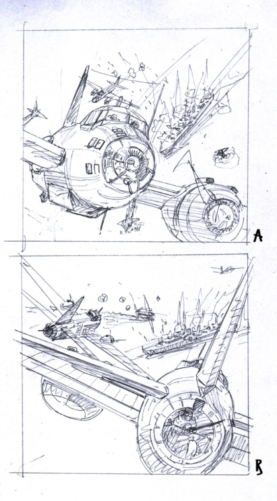 Commando 5641: Action and Adventure - Sink the Tiger! - cover roughs by Keith Burns
