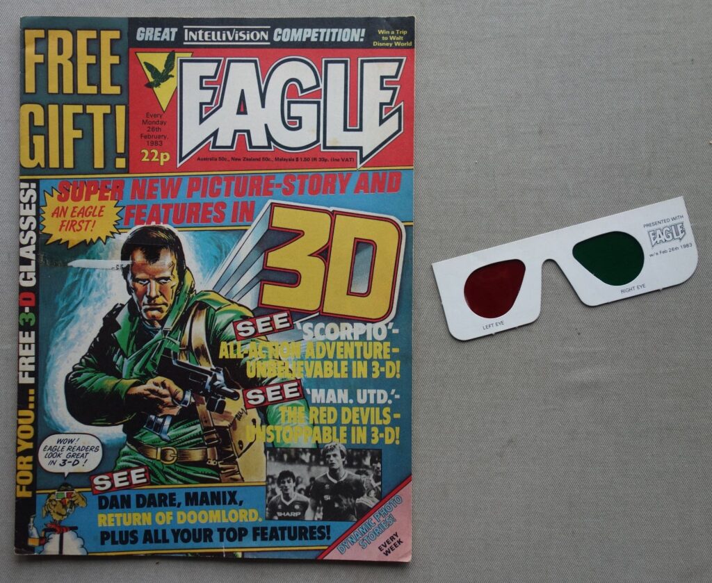 Eagle (Volume 2) No. 243 - cover dated 26th February 1983, With Free Gift - 3D Glasses