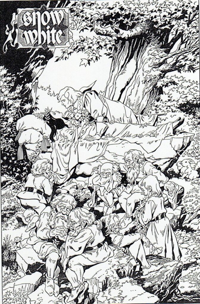 "Snow White" for an unpublished Marvel UK magazine, Happily Ever After, a project victim to the company's implosion in the mid 1990s. Art by Mario Capaldi