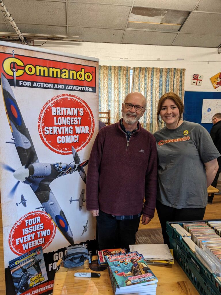 Commando and British Comics Swap Meet, 1st April 2023. Calum Laird and Kate MacAuliffe