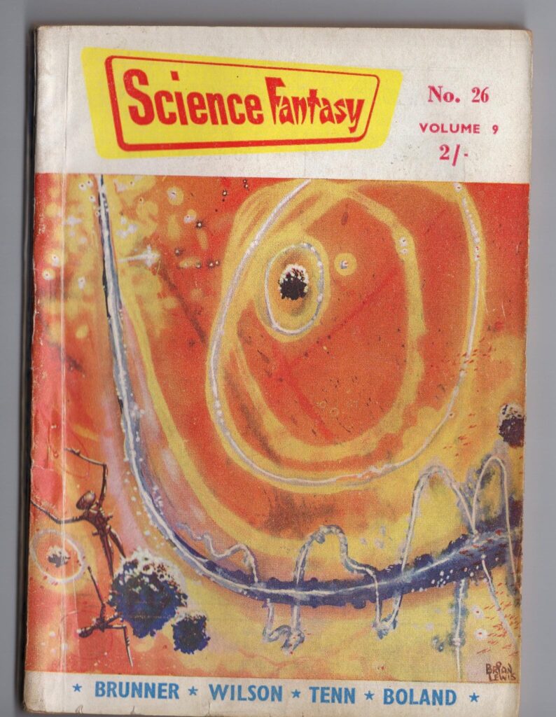 Science Fantasy #26, 1957 - cover by Brian Lewis