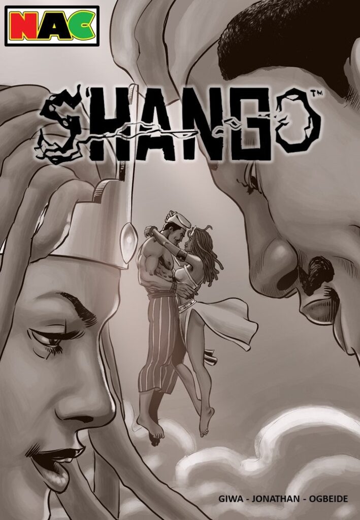 Shango #2 Cover, written by Marcus Giwa, drawn by Sanni M Jonathan (New Africa Comics)