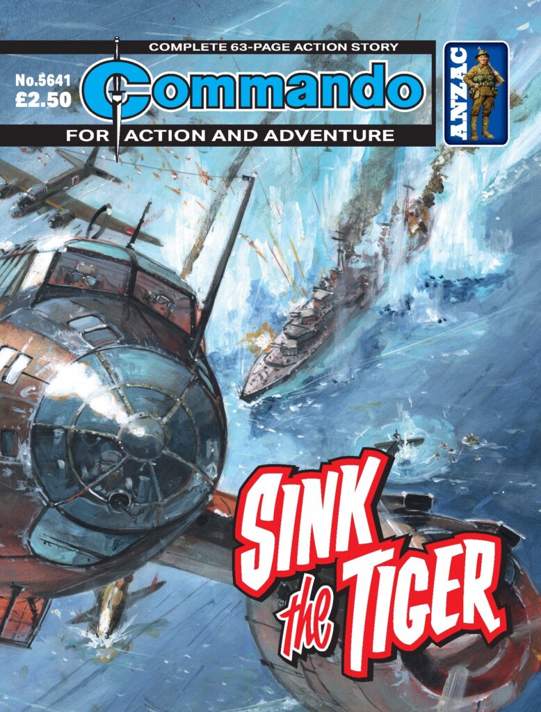 Commando 5641: Action and Adventure - Sink the Tiger! - cover by Keith Burns