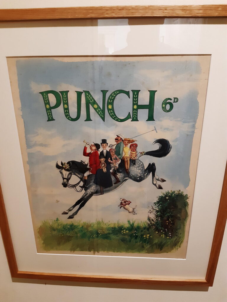 Punch Cover - 100 Years of Norman Thelwell Exhibition (January - May 2023) Mottisfont House. Photo © Richard Sheaf