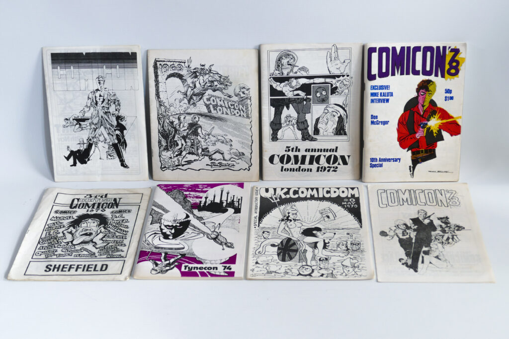 Various British Comic Con booklets from the 1970s