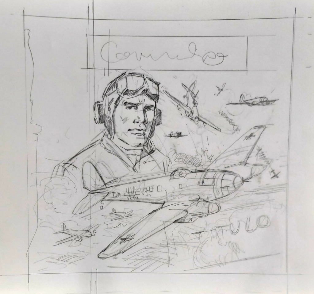 Manuel Benet's masterful pencils for the cover to Commando 5645, "The Lab Rat Club"