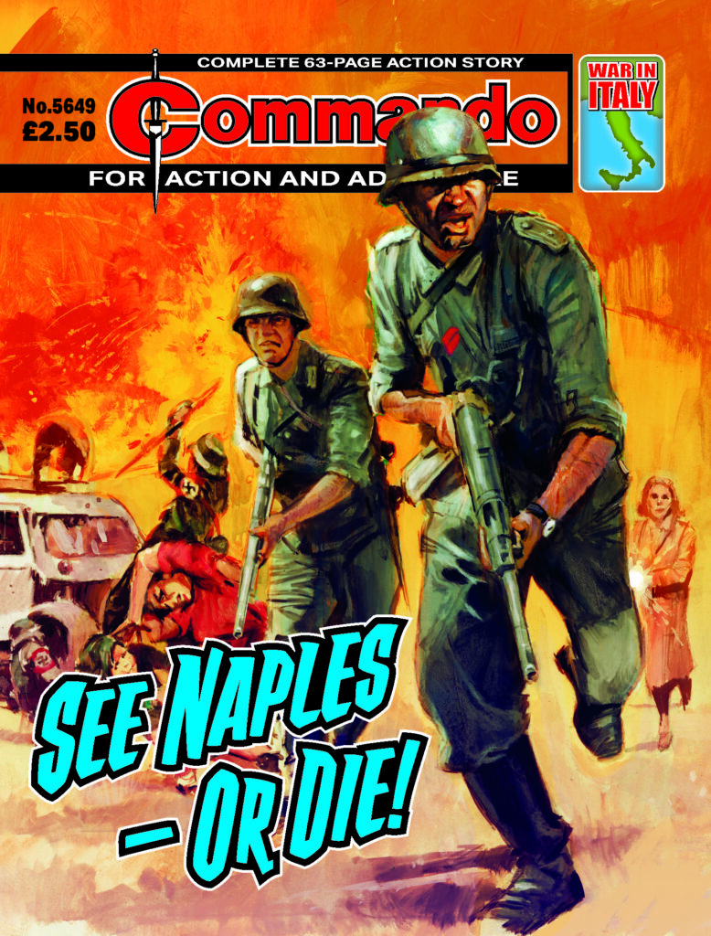 Commando 5649: Action and Adventure: See Naples – or Die! Cover by Mark Eastbrook