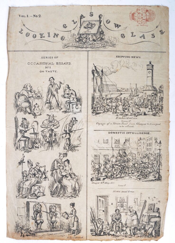 The Glasgow Looking Glass - 'Palmam Qui Meruit Ferat'. Vol. 1, No. 2, published in 1825