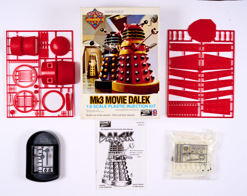 Mk3 Movie Dalek 1-8 scale Plastic Injection Kit, produced by Comet Miniatures in 1973