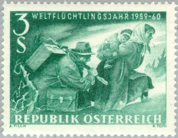 World Refugee Year - Austrian Stamp