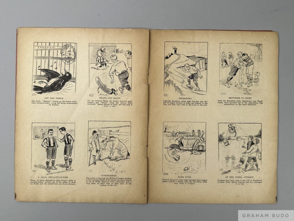 Football Post Cartoon Book, 1905-06, including the comic history of the game