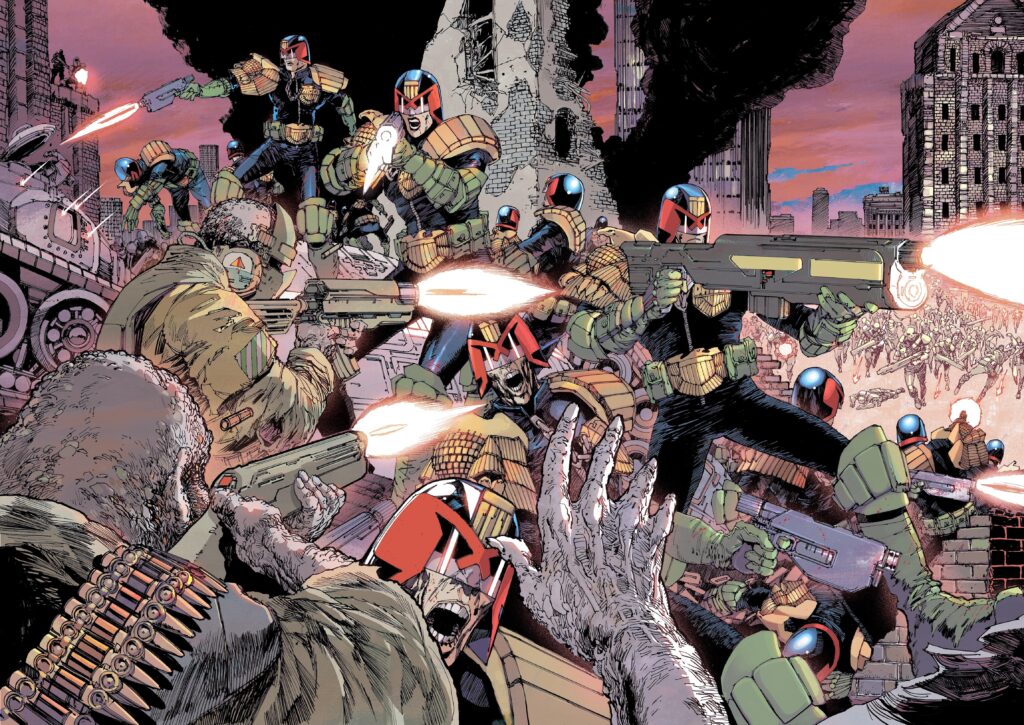 2000AD wraparound cover by Henry Flint