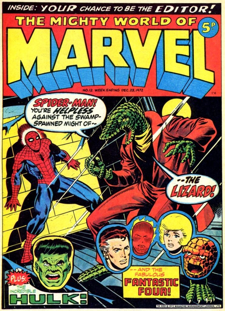 MWOM Issue 12 featured a gorgeous cover art by Jim Starlin which depicts Spider-Man’s first meeting with the Lizard