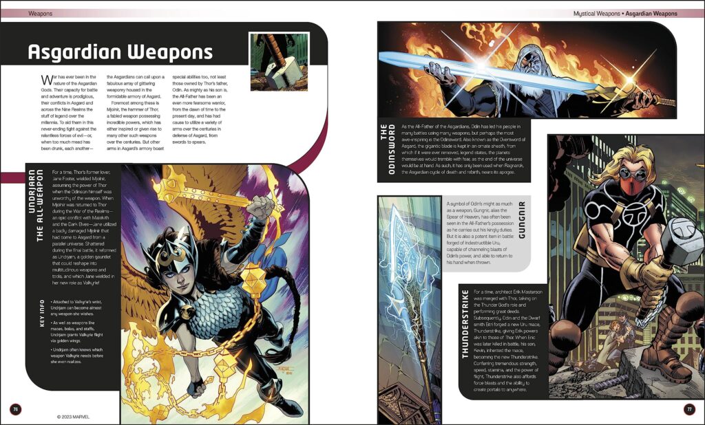 Marvel Arms and Armour: The Mightiest Weapons and Technology in the Universe - Sample Spread