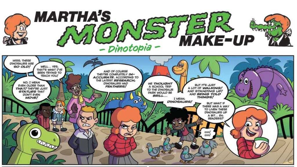 Monster Fun #8 - “Martha's Monster Make Up”, scripted by Dave Bulmer, with art by Abigail Bulmer