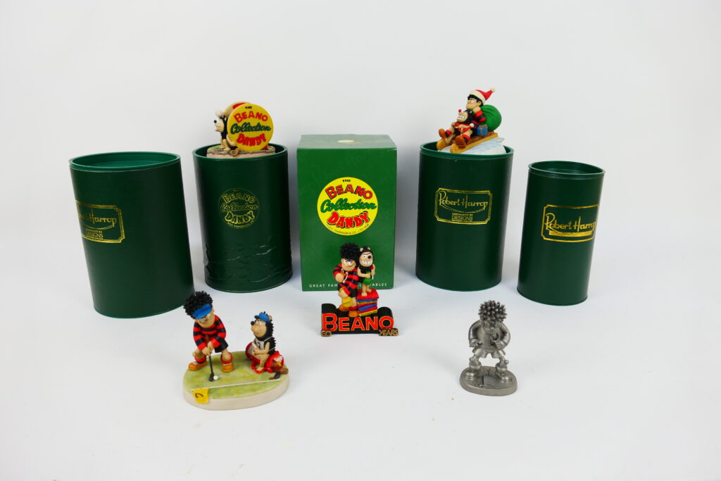 Robert Harrop figures including Dennis & Gnasher Santa's Little Helpers, Yo-Yo Collectors Piece 1996, and more
