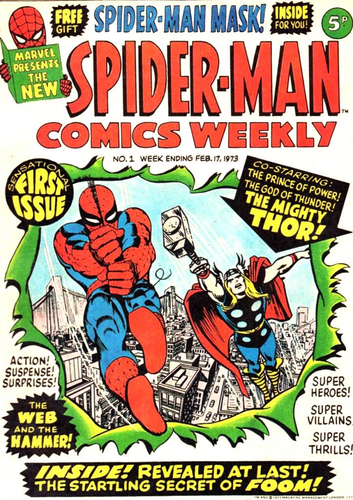 Spider-Man Comic Weekly No. 1, cover dated 17th February 1973