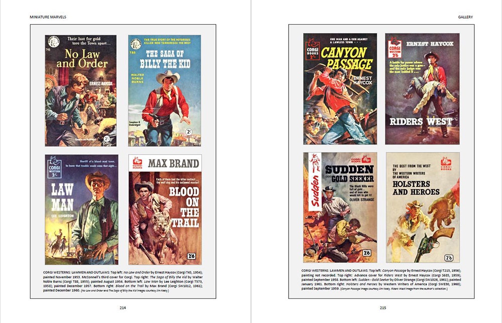 Miniature Marvels - The Book-Cover Art of James E McConnell (Telos Publishing, 2023) - Sample Spread
