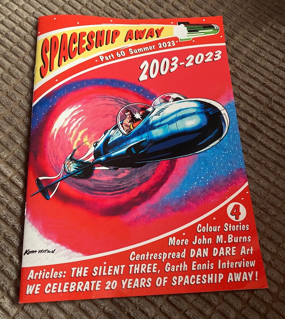 The cover of Spaceship Away Part 60 represents Keith Watson’s cover art for Part One, published in 2003