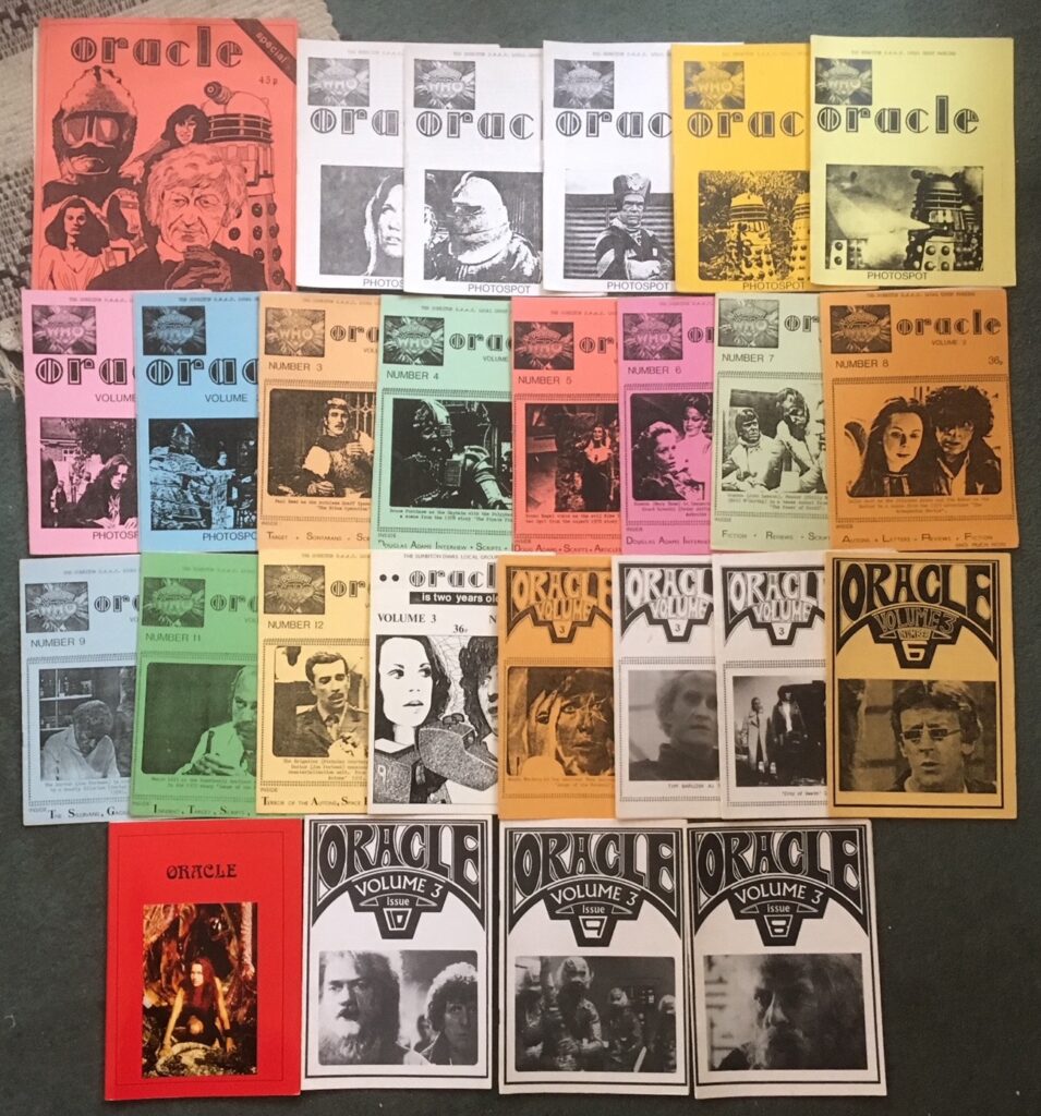 The Doctor Who Fanzine book explorers zines such as the monthly zine ORACLE, produced by David J Howe, and many other titles. Photo: Alistair McGown