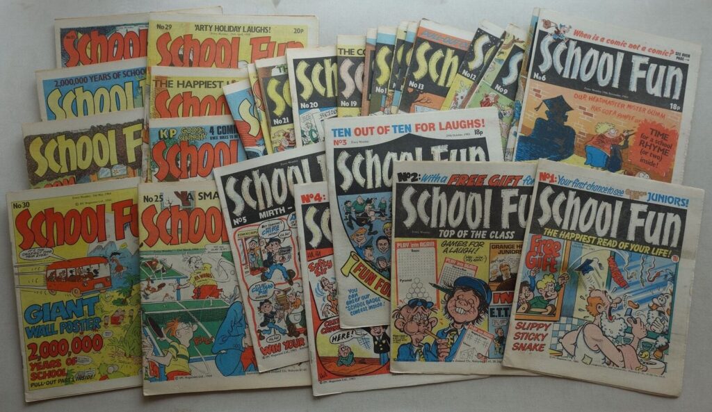 A full set of School Fun comic Nos. 1-33 (1983-1984)