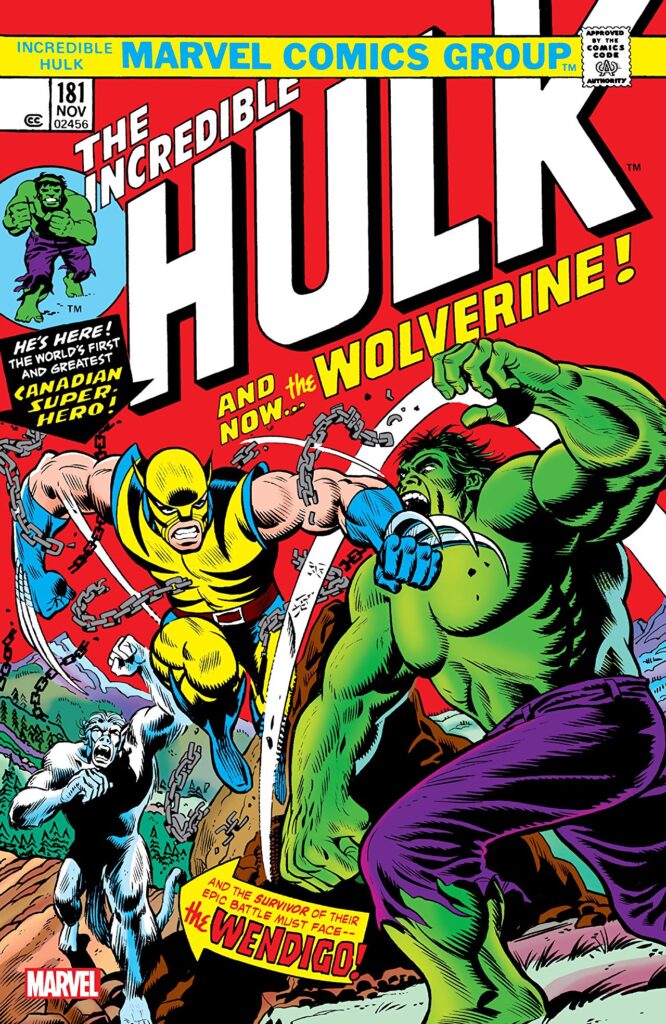 Mighty World of Marvel No. 198 features the original art commissioned for The Incredible Hulk #181, which was amended before publication by Marvel Comics