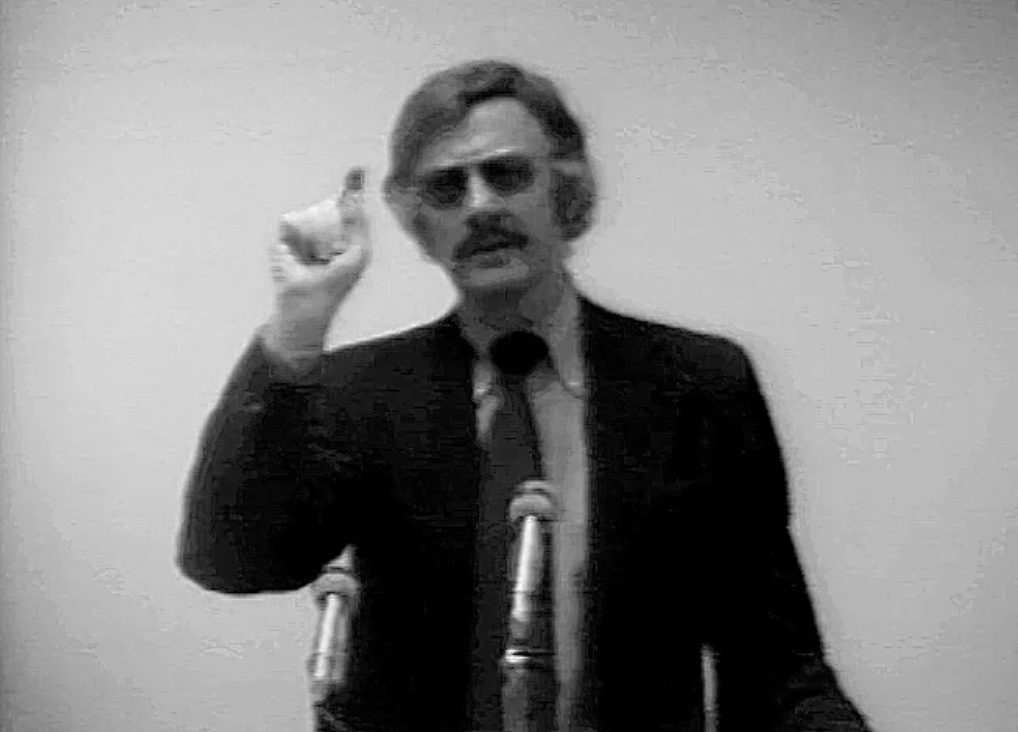 Video of Stan Lee giving a talk at the Pratt Institute in 1975, shortly after his trip to London, discussing the relationship between Marvel Comics and popular culture. 
From notes on the page: "The lecture uses comic books and motion pictures for teaching purposes. The "Marvel style" of writing and drawing comic books is described. 
The end of the lecture is a question and answer time. 
Video archived in two parts here 
