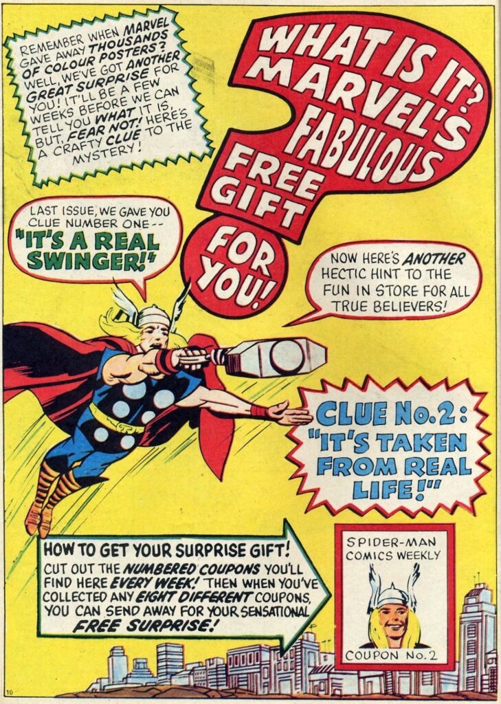 Spider-Man Comics Weekly No. 4 - Free Gift Teaser Ad