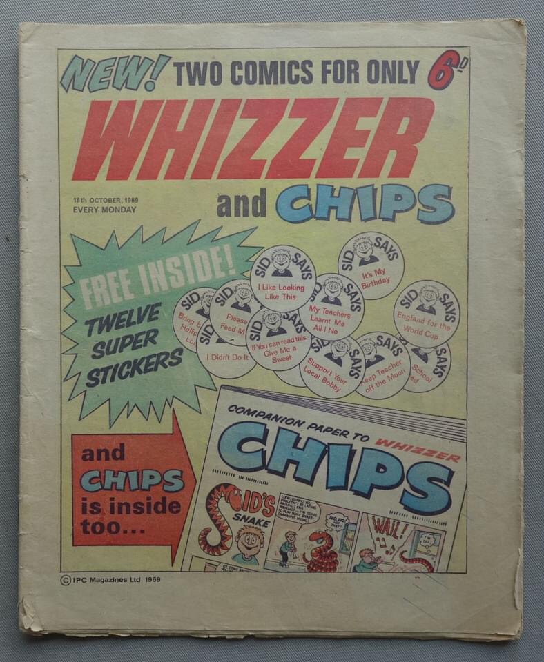 Whizzer and Chips No. 1, cover dated 18th October 1969