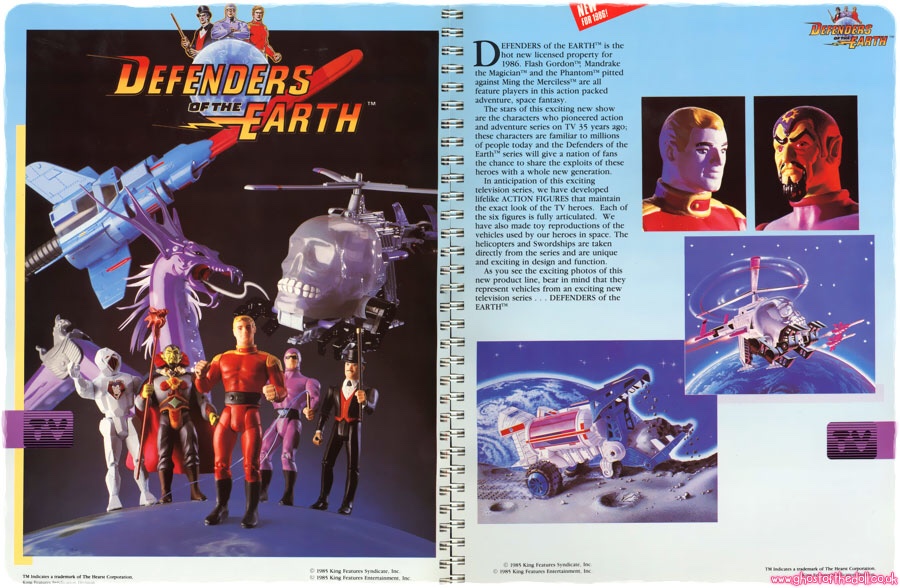 Galoob’s catalogue promotion for the 1986 Defenders of the Earth range, via Ghost of the Doll