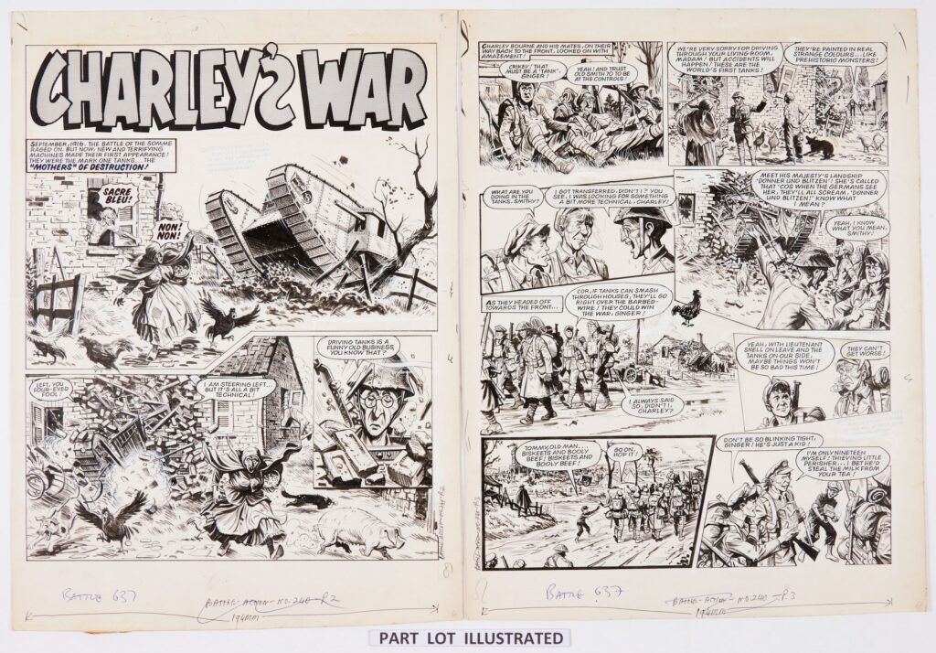 "Charley's War" art for Battle-Action 240 by Joe Colquhoun