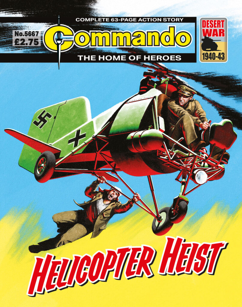 Commando 5667: Home of Heroes: Helicopter Heist - cover by Neil Roberts