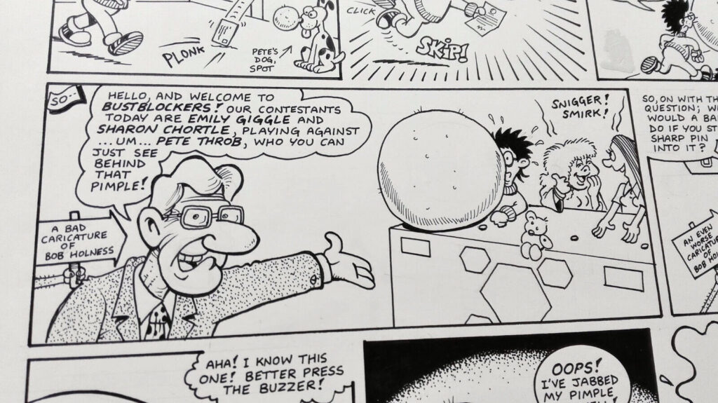 Pete and his Pimple by Charlie Brooker and Lew Stringer (OINK! comic No.47, 1988)