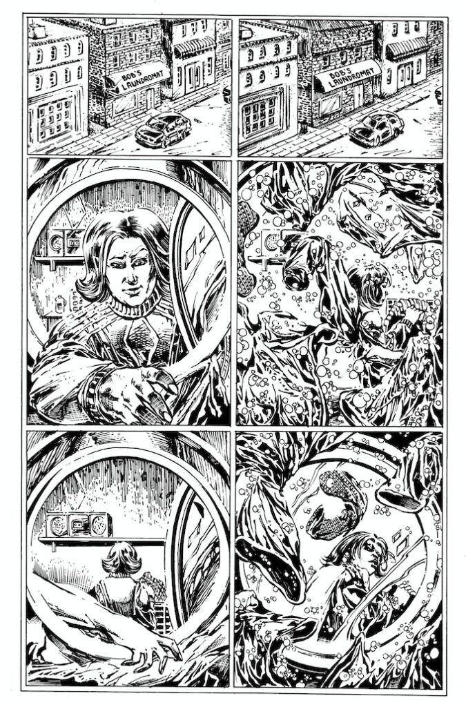 A page from KLASSIFIED #2, pencils by Federico Zumel, from White Eye Productions