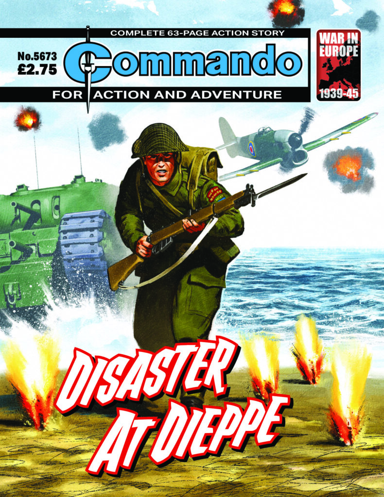 Commando 5673: Action and Adventure - Disaster at Dieppe - cover by Neil Roberts