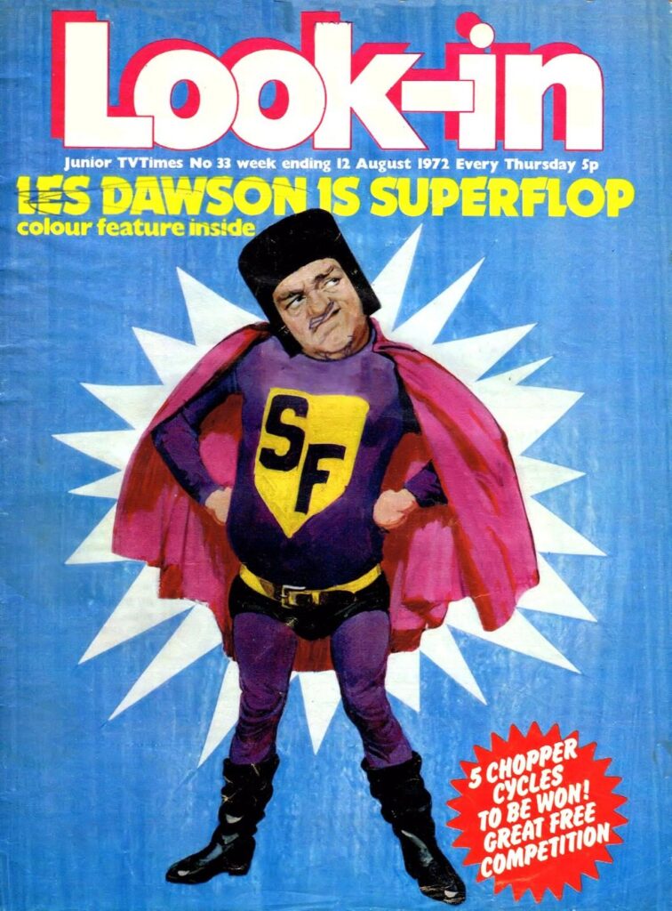 Look-In No. 33 (1972) - Les "Superflop" Dawson cover by Arthur Ranson