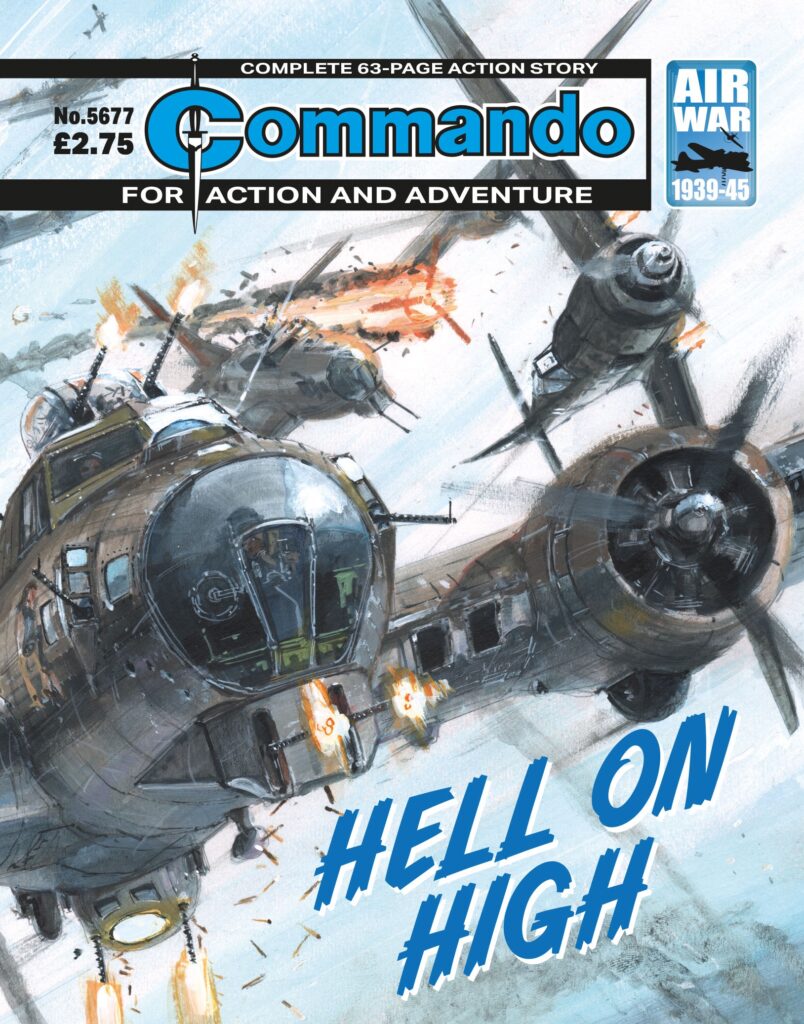 Commando 5677: Action and Adventure: Hell on High - cover by Keith Burns