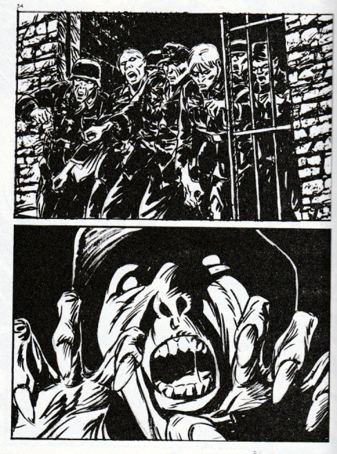 Art from Commando 5277, "Commandos vs Zombies", written by Georgia Standen Battle, art by Vicente Alacazar